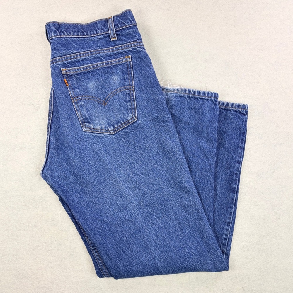 Vintage Levis 505 Orange Tab Jeans Mens 36x30 Medium Wash Straight Leg